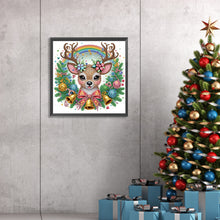 Load image into Gallery viewer, Cute Christmas Deer 30*30CM(Canvas) Partial Special Shaped Drill Diamond Painting
