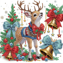 Load image into Gallery viewer, Cute Christmas Deer 30*30CM(Canvas) Partial Special Shaped Drill Diamond Painting
