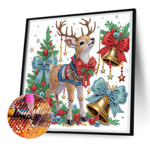 Load image into Gallery viewer, Cute Christmas Deer 30*30CM(Canvas) Partial Special Shaped Drill Diamond Painting
