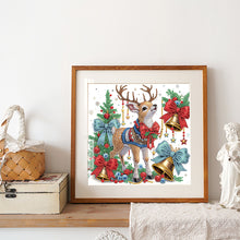 Load image into Gallery viewer, Cute Christmas Deer 30*30CM(Canvas) Partial Special Shaped Drill Diamond Painting
