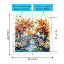 Load image into Gallery viewer, Quilling Landscape 30*30CM(Canvas) Partial Special Shaped Drill Diamond Painting
