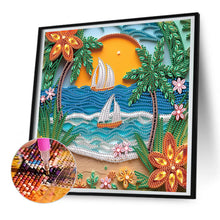 Load image into Gallery viewer, Quilling Landscape 30*30CM(Canvas) Partial Special Shaped Drill Diamond Painting
