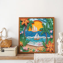 Load image into Gallery viewer, Quilling Landscape 30*30CM(Canvas) Partial Special Shaped Drill Diamond Painting
