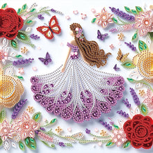 Load image into Gallery viewer, Quilling Flower Girl 30*30CM(Canvas) Partial Special Shaped Drill Diamond Painting
