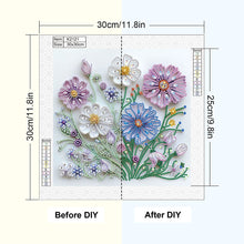 Load image into Gallery viewer, Paper Quilling Flowers 30*30CM(Canvas) Partial Special Shaped Drill Diamond Painting
