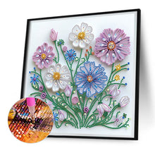 Load image into Gallery viewer, Paper Quilling Flowers 30*30CM(Canvas) Partial Special Shaped Drill Diamond Painting
