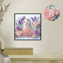 Load image into Gallery viewer, Quilling Flower Girl 30*30CM(Canvas) Partial Special Shaped Drill Diamond Painting
