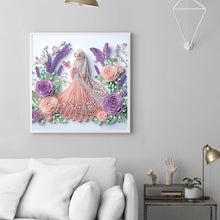 Load image into Gallery viewer, Quilling Flower Girl 30*30CM(Canvas) Partial Special Shaped Drill Diamond Painting
