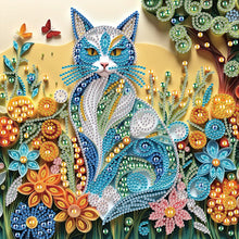 Load image into Gallery viewer, Quilling Cat 30*30CM(Canvas) Partial Special Shaped Drill Diamond Painting
