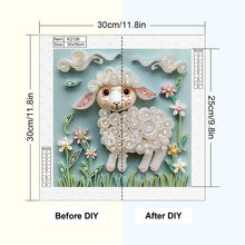 Load image into Gallery viewer, Quilling Sheep 30*30CM(Canvas) Partial Special Shaped Drill Diamond Painting
