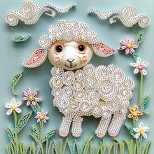 Load image into Gallery viewer, Quilling Sheep 30*30CM(Canvas) Partial Special Shaped Drill Diamond Painting
