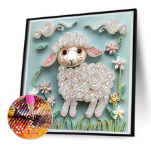 Load image into Gallery viewer, Quilling Sheep 30*30CM(Canvas) Partial Special Shaped Drill Diamond Painting
