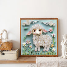 Load image into Gallery viewer, Quilling Sheep 30*30CM(Canvas) Partial Special Shaped Drill Diamond Painting
