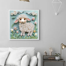 Load image into Gallery viewer, Quilling Sheep 30*30CM(Canvas) Partial Special Shaped Drill Diamond Painting
