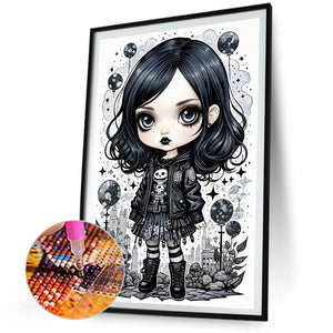 Goth Girl 40*60CM(Picture) Full AB Round Drill Diamond Painting