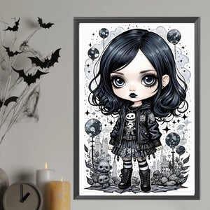 Goth Girl 40*60CM(Picture) Full AB Round Drill Diamond Painting