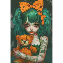 Load image into Gallery viewer, Bear Doll And Girl 40*60CM(Picture) Full AB Round Drill Diamond Painting
