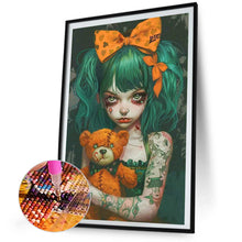 Load image into Gallery viewer, Bear Doll And Girl 40*60CM(Picture) Full AB Round Drill Diamond Painting
