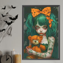 Load image into Gallery viewer, Bear Doll And Girl 40*60CM(Picture) Full AB Round Drill Diamond Painting
