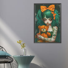 Load image into Gallery viewer, Bear Doll And Girl 40*60CM(Picture) Full AB Round Drill Diamond Painting
