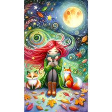 Load image into Gallery viewer, The Fox And The Red-Haired Girl 40*70CM(Picture) Full AB Round Drill Diamond Painting
