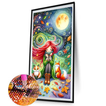 Load image into Gallery viewer, The Fox And The Red-Haired Girl 40*70CM(Picture) Full AB Round Drill Diamond Painting
