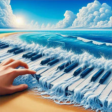 Load image into Gallery viewer, The Piano On The Sea 30*30CM(Canvas) Full Round Drill Diamond Painting
