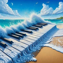 Load image into Gallery viewer, The Piano On The Sea 30*30CM(Canvas) Full Round Drill Diamond Painting
