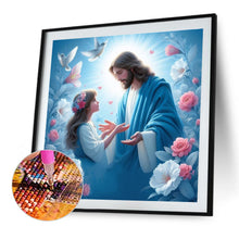 Load image into Gallery viewer, Jesus And The Girl 40*40CM(Canvas) Full Round Drill Diamond Painting
