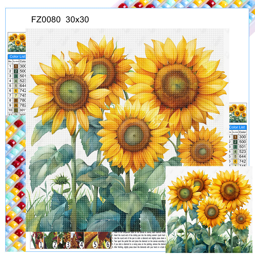 Sunflower 30*30CM(Canvas) Full Square Drill Diamond Painting