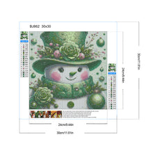 Load image into Gallery viewer, Green Snowman 30*30CM(Canvas) Full Round Drill Diamond Painting
