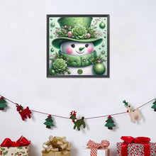 Load image into Gallery viewer, Green Snowman 30*30CM(Canvas) Full Round Drill Diamond Painting
