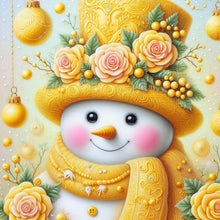 Load image into Gallery viewer, Yellow Snowman 30*30CM(Canvas) Full Round Drill Diamond Painting
