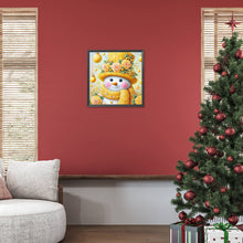 Load image into Gallery viewer, Yellow Snowman 30*30CM(Canvas) Full Round Drill Diamond Painting
