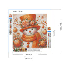 Load image into Gallery viewer, Orange Snowman 30*30CM(Canvas) Full Round Drill Diamond Painting
