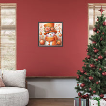 Load image into Gallery viewer, Orange Snowman 30*30CM(Canvas) Full Round Drill Diamond Painting
