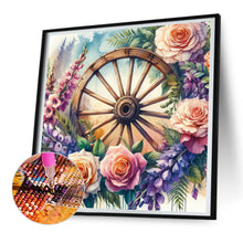 Load image into Gallery viewer, Rose Wheel 30*30CM(Canvas) Full Round Drill Diamond Painting
