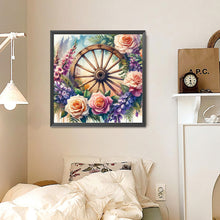 Load image into Gallery viewer, Rose Wheel 30*30CM(Canvas) Full Round Drill Diamond Painting
