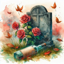 Load image into Gallery viewer, Red Roses On The Grave 30*30CM(Canvas) Full Round Drill Diamond Painting
