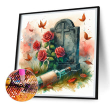 Load image into Gallery viewer, Red Roses On The Grave 30*30CM(Canvas) Full Round Drill Diamond Painting
