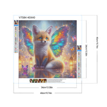 Load image into Gallery viewer, Colorful Feather Butterfly Fox 40*40CM(Canvas) Full Round Drill Diamond Painting
