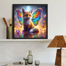 Load image into Gallery viewer, Colorful Feather Butterfly Fox 40*40CM(Canvas) Full Round Drill Diamond Painting
