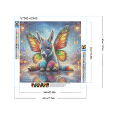 Load image into Gallery viewer, Colorful Feather Butterfly Donkey 40*40CM(Canvas) Full Round Drill Diamond Painting
