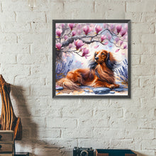 Load image into Gallery viewer, Magnolia Dachshund 40*40CM(Canvas) Full Round Drill Diamond Painting
