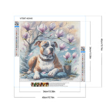 Load image into Gallery viewer, Magnolia Bulldog 40*40CM(Canvas) Full Round Drill Diamond Painting
