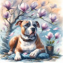 Load image into Gallery viewer, Magnolia Bulldog 40*40CM(Canvas) Full Round Drill Diamond Painting
