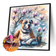 Load image into Gallery viewer, Magnolia Bulldog 40*40CM(Canvas) Full Round Drill Diamond Painting
