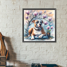 Load image into Gallery viewer, Magnolia Bulldog 40*40CM(Canvas) Full Round Drill Diamond Painting
