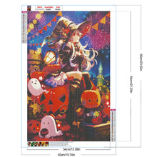 Load image into Gallery viewer, Halloween Witch 40*60CM(Canvas) Full Round Drill Diamond Painting
