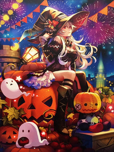 Halloween Witch 40*60CM(Canvas) Full Round Drill Diamond Painting